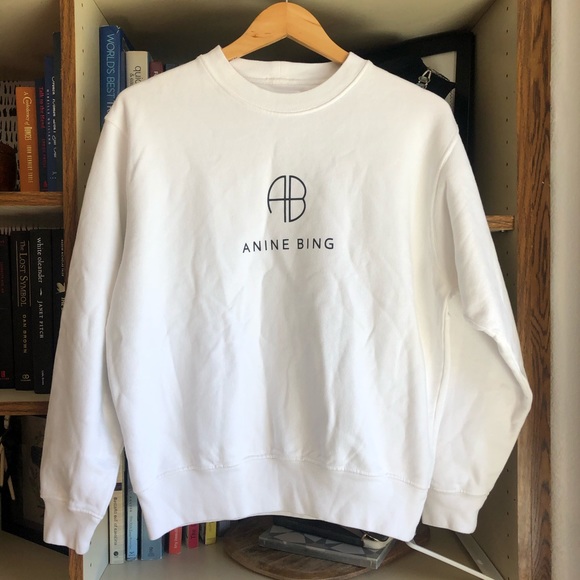 anine bing monogram sweatshirt